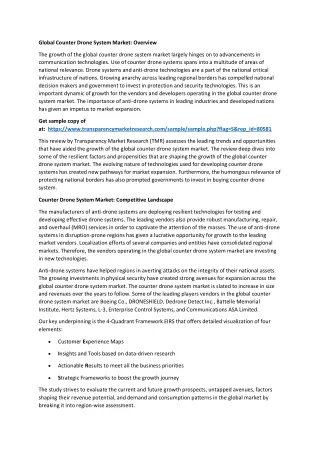 global counter drone system market overview