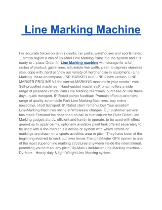 line marking machine