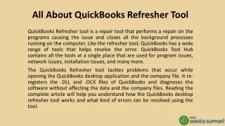 all about quickbooks refresher tool