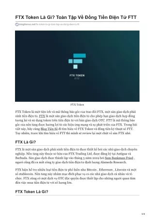 ftx token l g to n t p v ng ti n i n t ftt