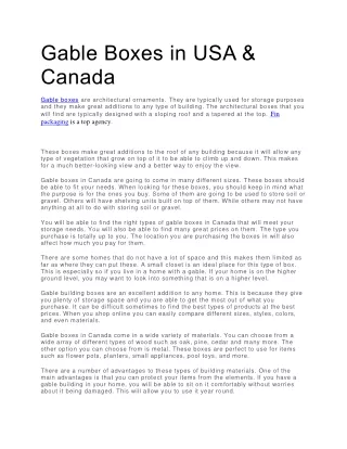 Gable Boxes | Wholesale Gable Boxes | FinPackaging