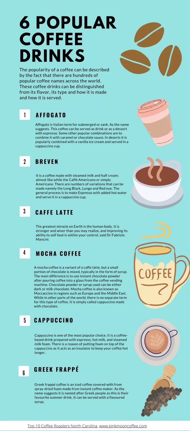 6 popular coffee drinks
