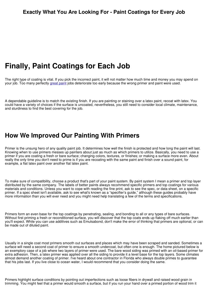 exactly what you are looking for paint coatings