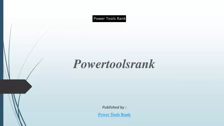 powertoolsrank published by power tools rank