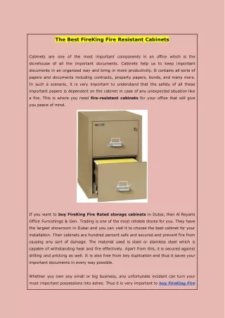 The Best FireKing Fire Resistant Cabinets