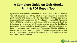 a complete guide on quickbooks print pdf repair tool