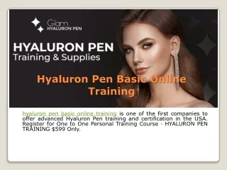 hyaluron pen basic online training