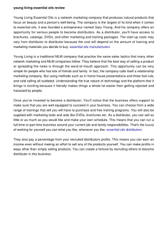 Young Living Essential Oils Review