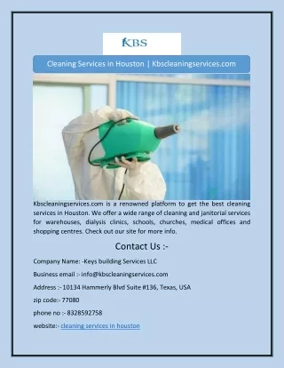 cleaning services in houston kbscleaningservices