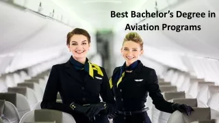 Best Bachelor’s Degree in Aviation Programs