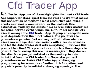 cfd trader app c fd trader app one of these