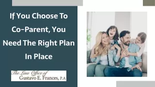 If You Choose To Co-Parent, You Need The Right Plan In Place