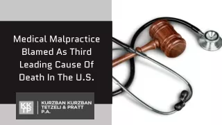 Medical Malpractice Blamed As Third Leading Cause Of Death In The U.S.