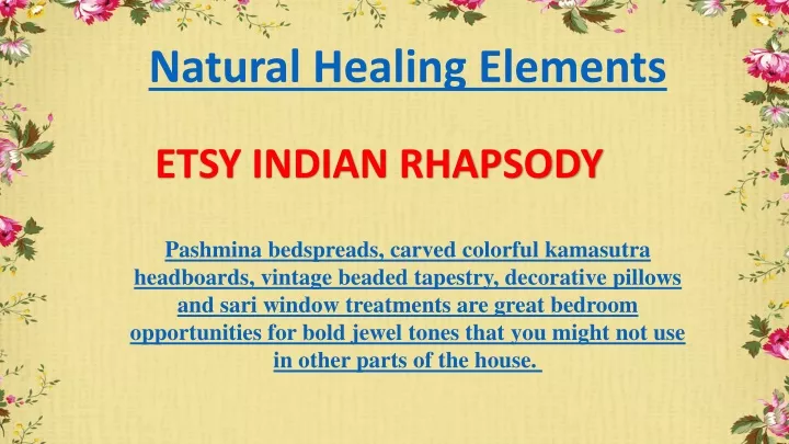 natural healing elements