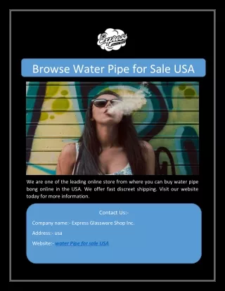 browse water pipe for sale usa