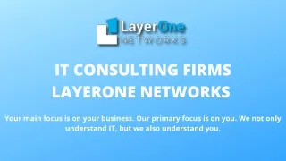 it consulting firms layerone networks
