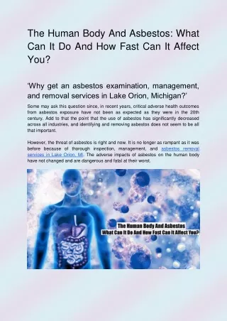 The Human Body And Asbestos_ What Can It Do And How Fast Can It Affect You
