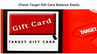 Check Target Gift Card Balance Easily