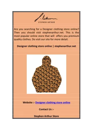 are you searching for a designer clothing store
