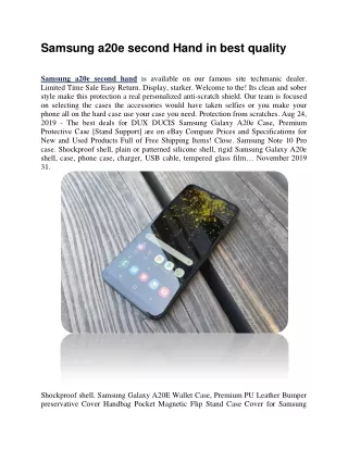 samsung a20e second hand in best quality samsung