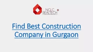 find best construction company in gurgaon