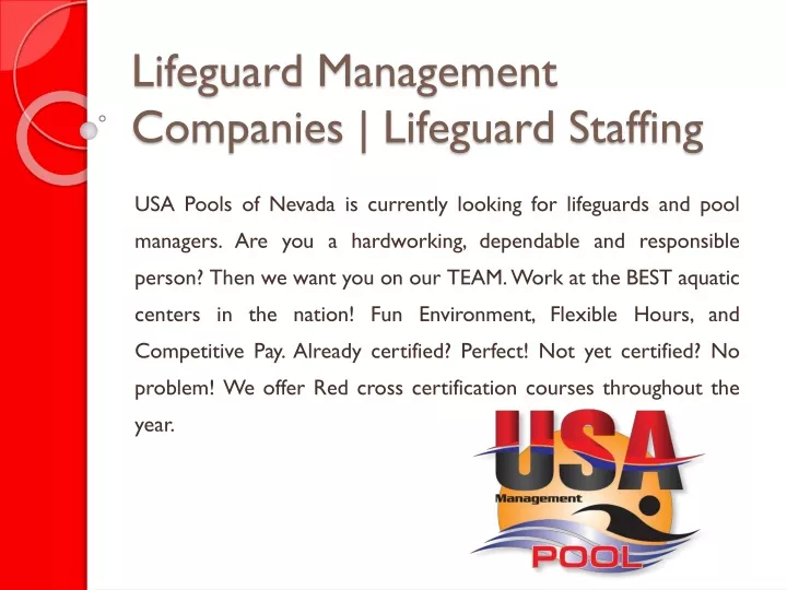 lifeguard management companies lifeguard staffing