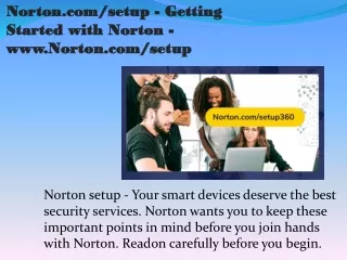 Norton.com/setup - Getting Started with Norton - www.Norton.com/setup
