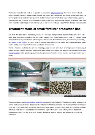 Why should we use professional production line to produce fertilizer