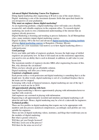 advanced digital marketing course for engineers