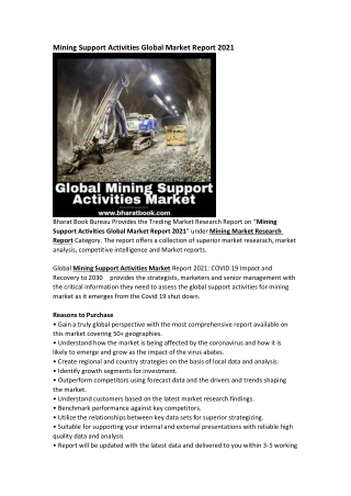 mining support activities global market report