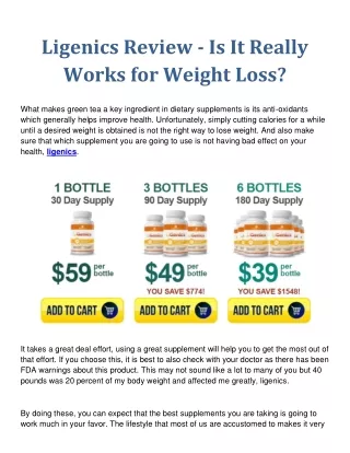 ligenics review is it really works for weight loss