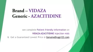 brand vidaza generic azacitidine