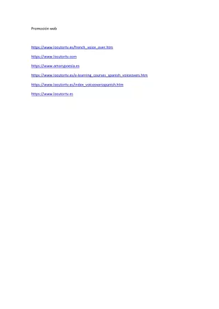 Promocion web