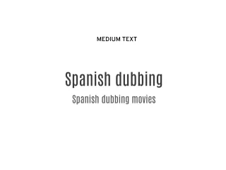 Spanish voice over