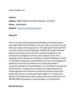 launch builders llc