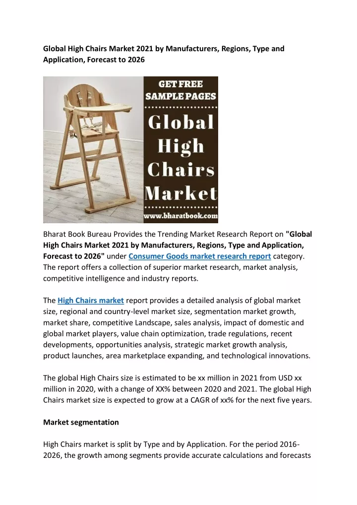 global high chairs market 2021 by manufacturers