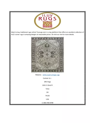 white wash vintage rugs