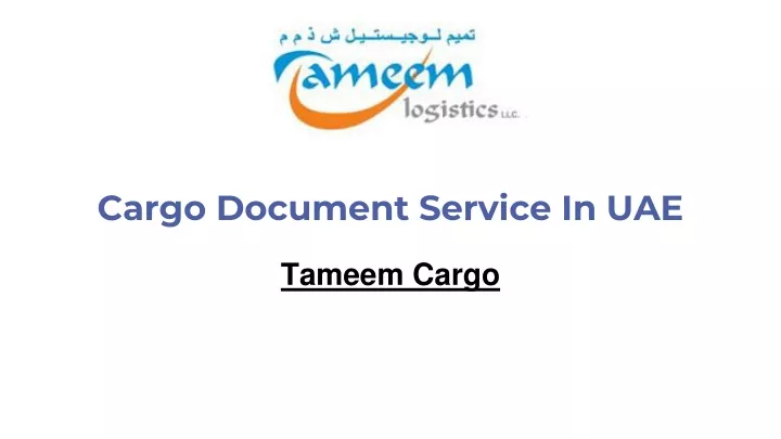 cargo document service in uae