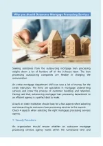 Outsource Mortgage Processing Services - slide 1