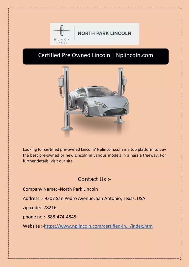 certified pre owned lincoln nplincoln com