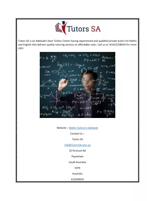tutors sa is an adelaide s best tuition center