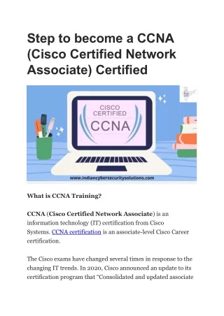 step to become a ccna cisco certified network