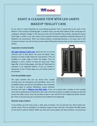 Enjoy a Clearer View with LED Lights Makeup Trolley Case