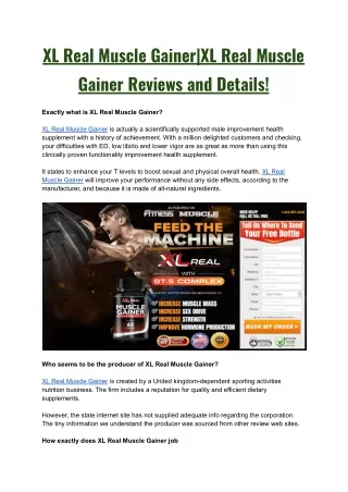 XL Real Muscle Gainer