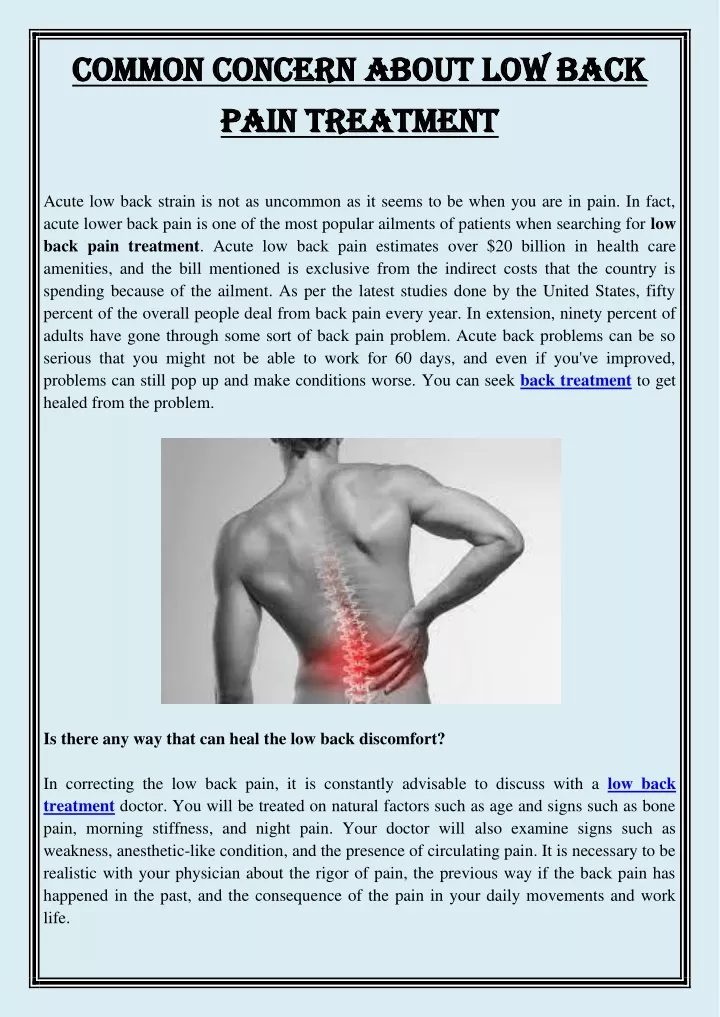 PPT - Common Concern About Low Back Pain Treatment PowerPoint ...