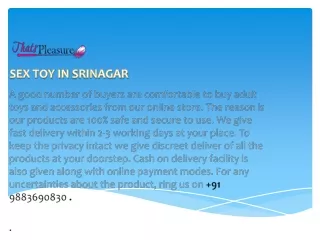 Buy Sex Toys in Srinagar
