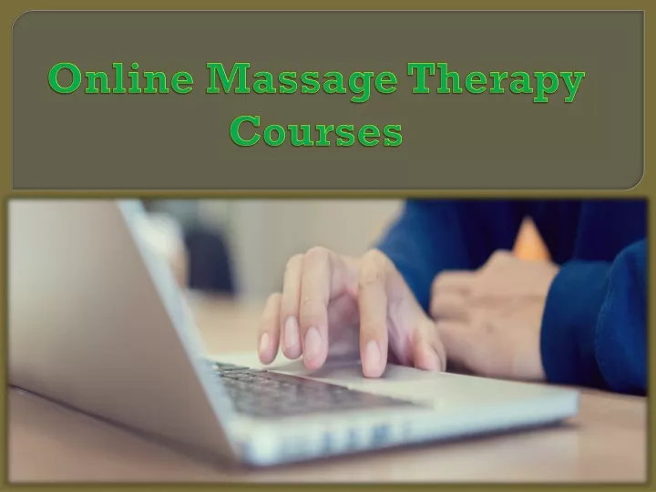 online massage therapy courses