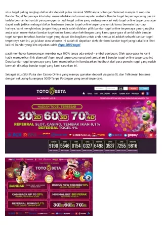 bo togel deposit pulsa tanpa potongan game online deposit pulsa 5000 totobeta