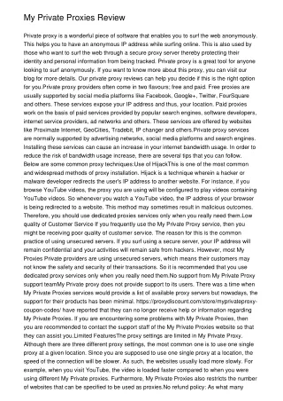 my private proxies review private proxy