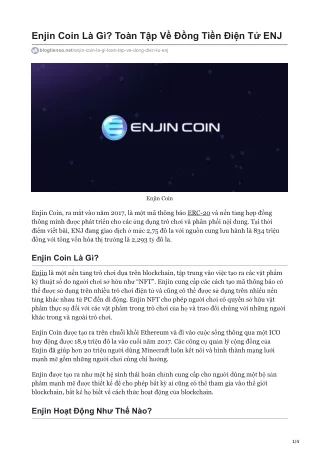 enjin coin l g to n t p v ng ti n i n t enj